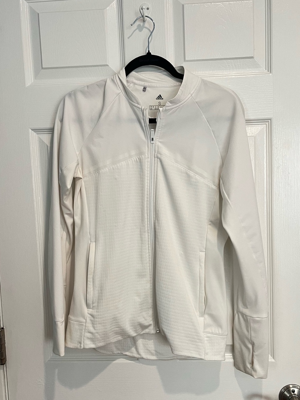 Adidas White Golf Zip Up Jacket